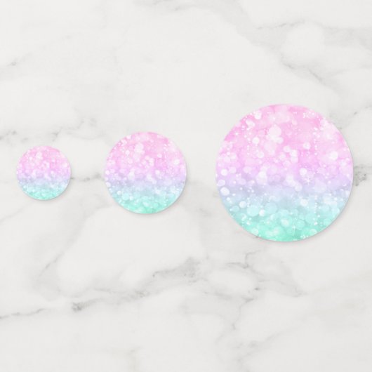 Kleurrijke bokeh glitter confetti (Achterkanten)