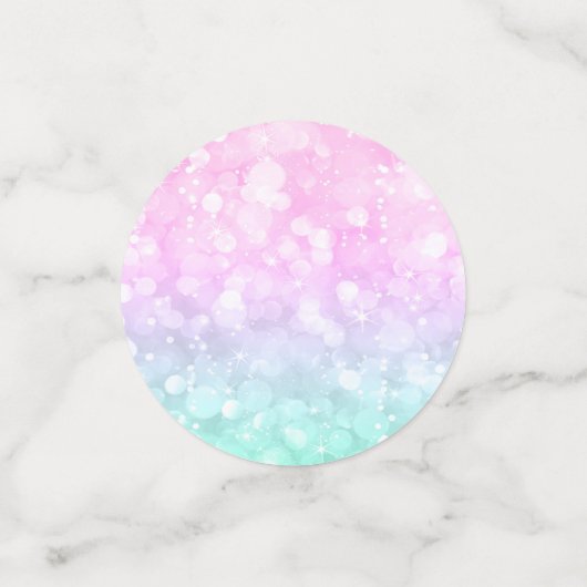 Kleurrijke bokeh glitter confetti (Kleine voorkant)