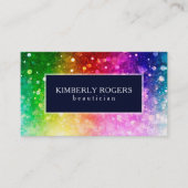 Kleurrijke Bokeh glitter en schittert Visitekaartje (Voorkant)