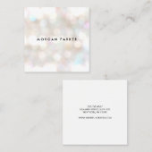 Kleurrijke Bokeh Glitter Square Vierkante Visitekaartje (Voorkant / Achterkant)