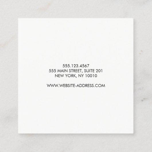 Kleurrijke Bokeh Glitter Square Vierkante Visitekaartje (Achterkant)