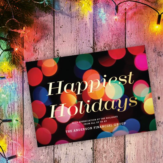 Kleurrijke Bokeh Happiest Feestdagen Gouden Kerst