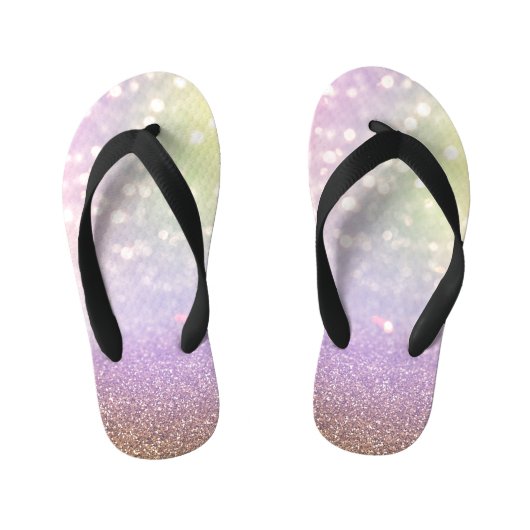 Kleurrijke bokeh lichten kinder teenslippers (Voetbed)