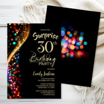Kleurrijke Bokeh Verrassingsfeest 30e Verjaardagsf