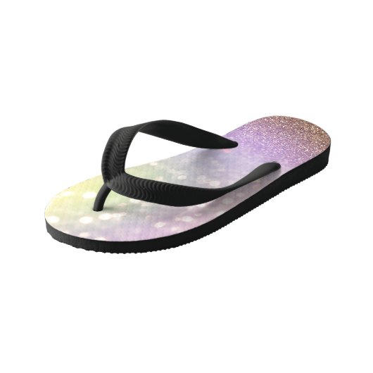 Kleurrijke bokelichten kinder teenslippers (Schuin)