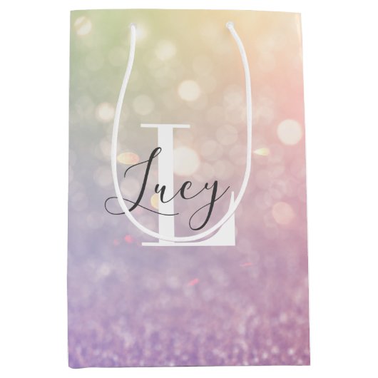 Kleurrijke bokelichten medium cadeauzakje (Voorkant)