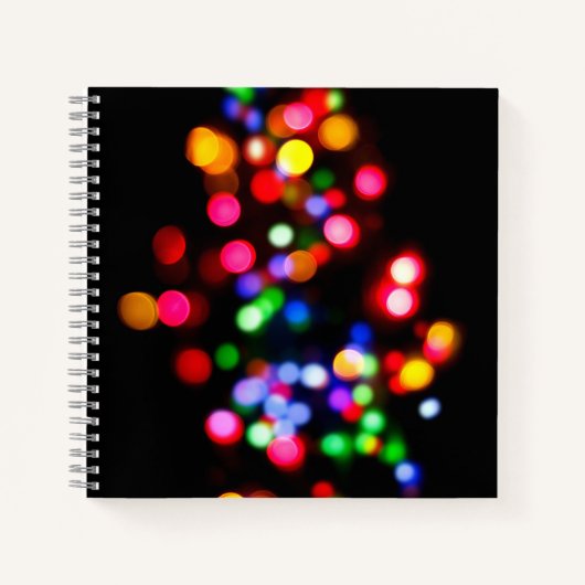 Kleurrijke bokelichten notitieboek (Voorkant)