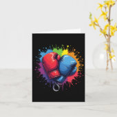 Kleurrijke bokshandschoenen kaart (Gele Bloem)