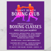 Kleurrijke boksmatch, boxing Class Advert Flyer (Voorkant)