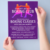 Kleurrijke boksmatch, boxing Class Advert Flyer (Hand)