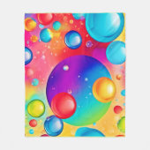 Kleurrijke Bol Abstracte Kunst Fleece Deken (Voorkant)