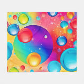 Kleurrijke Bol Abstracte Kunst Fleece Deken (Voorkant (Horizontaal))