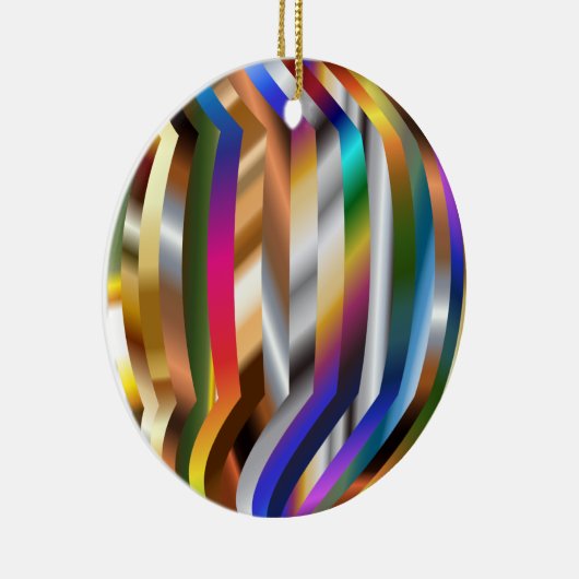 Kleurrijke bol, helder en glanzend, keramisch ornament (Rechts)