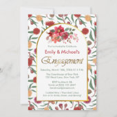 Kleurrijke Bold Bloemen Engagement Party Kaart (Voorkant)