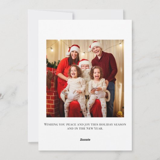 Kleurrijke Bold Christmas Familie Foto's Vakantie  Feestdagenkaart (Achterkant)