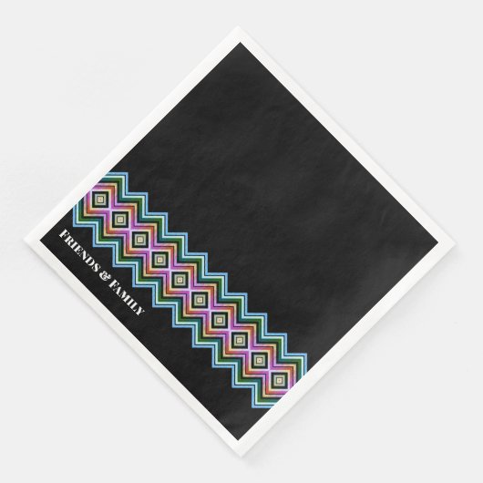 Kleurrijke Bold Designer Servet (Hoek)