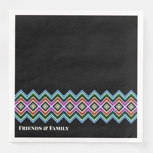 Kleurrijke Bold Designer Servet (Voorkant)