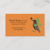 Kleurrijke Bold Mexican Folk Art Oaxacan Crow & Ro Visitekaartje (Achterkant)