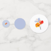 Kleurrijke Bold Poppy Confetti (Voorkanten)