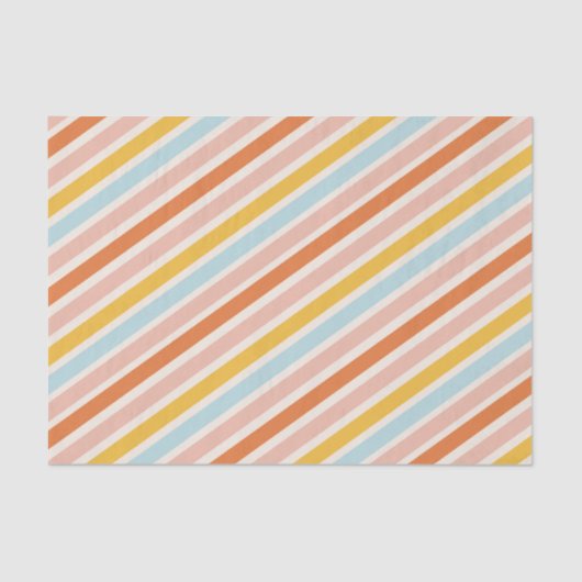 Kleurrijke Bold Stripes Jolly en Bright Christmas Tissuepapier (Voorkant)