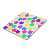 Kleurrijke Bold Y2K Wildflower Vibrant Spring Deco Tegeltje (Zijkant)