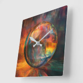 Kleurrijke bolillustratie vierkante klok (Hoek)