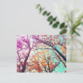 Kleurrijke bomen briefkaart (Staand voorkant)