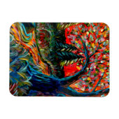 Kleurrijke bomen en rivierschilderijen magneet (Horizontaal)