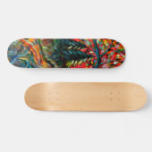 Kleurrijke bomen en rivierschilderijen persoonlijk skateboard (Horizontaal)