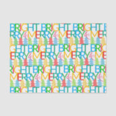 Kleurrijke bomen Holiday Tissue Paper Tissuepapier (Voorkant)