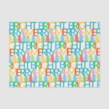 Kleurrijke bomen Holiday Tissue Paper