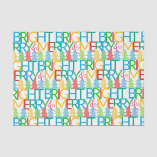 Kleurrijke bomen Holiday Tissue Paper Tissuepapier