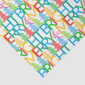 Kleurrijke bomen Holiday Tissue Paper Tissuepapier (Detail)