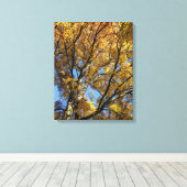 Kleurrijke bomen in het najaar canvas afdruk (Insitu (Houten vloer))