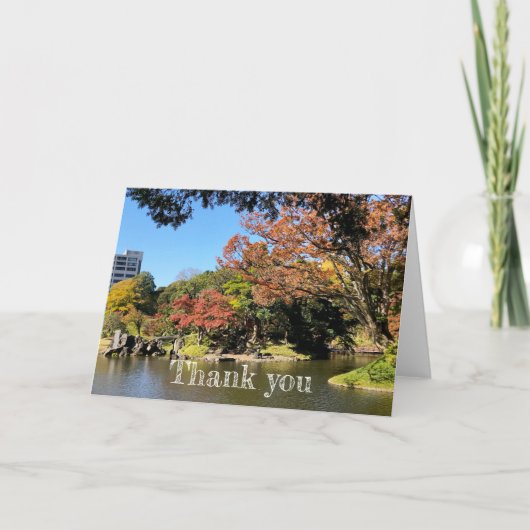 Kleurrijke bomen in Japanse tuin Kaart (Voorkant)