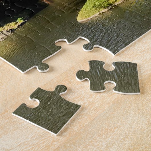 Kleurrijke bomen in Japanse tuin Legpuzzel (Zijkant)