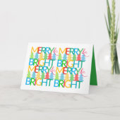 Kleurrijke bomen Kerst Kaart (Voorkant)