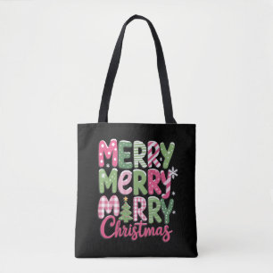 Kleurrijke Bomen Kerstvakantie Winter Tote Bag