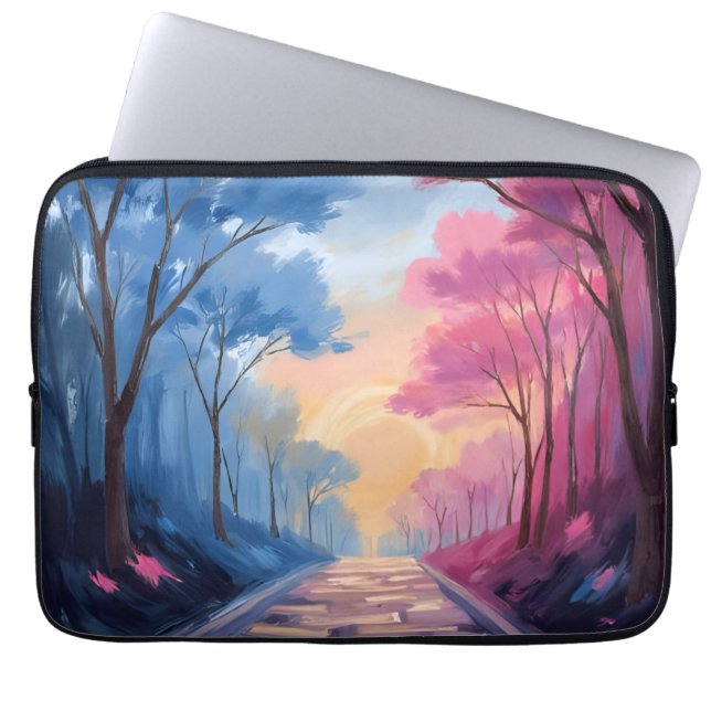 Kleurrijke Bomen Laptop Sleeve (Voorkant)