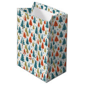 Kleurrijke Bomen Medium Cadeauzakje (Voorkant Gekanteld)