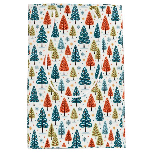 Kleurrijke Bomen Medium Cadeauzakje (Voorkant)
