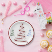 Kleurrijke bomen- papieren bordje (Feest)