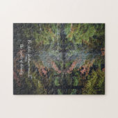 Kleurrijke bomen reflecteren op het kalme water legpuzzel (Horizontaal)