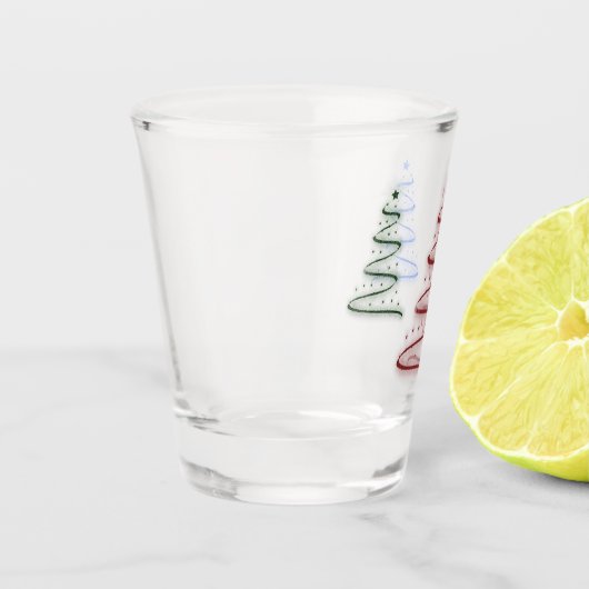 Kleurrijke bomen- shot glas (Links)