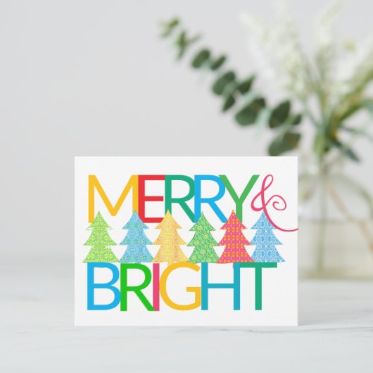 Kleurrijke bomen vakantie Briefkaart (Staand voorkant)