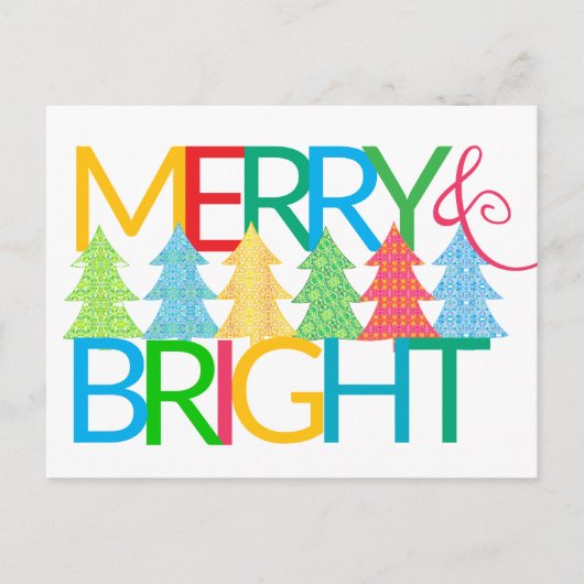 Kleurrijke bomen vakantie Briefkaart (Voorkant)