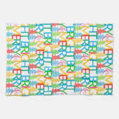 Kleurrijke bomen Vakantie Keuken Handdoek (Horizontaal)