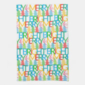 Kleurrijke bomen Vakantie Keuken Handdoek (Verticaal)