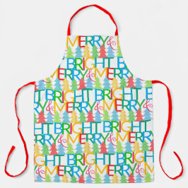 Kleurrijke bomen vakantie Schort