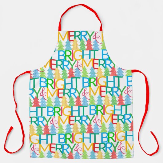 Kleurrijke bomen vakantie Schort (Voorkant)